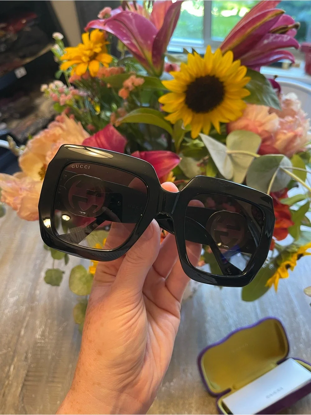 Gucci GG0053SN Oversized Square Sunglasses